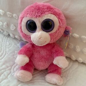 NWT Beanie Boo Pink Plush Razberry Monkey